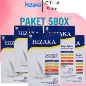 HIZAKA SUSU BUBUK KSMBING ETAWA KHASIAT MEMBANTU MENGURANGI LEMAK TUBUH [PAKET 5 BOX]