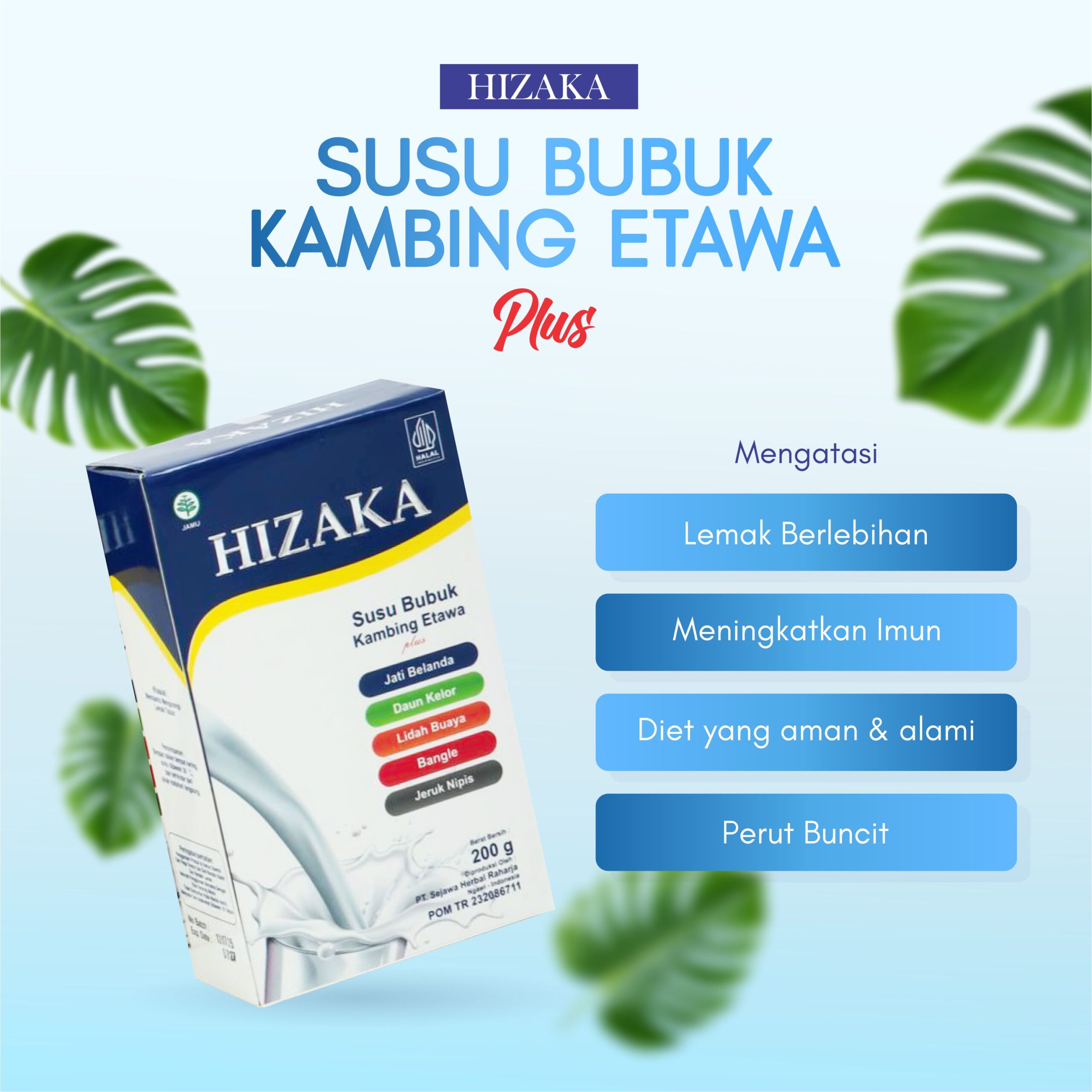 Hizaka Susu Bubuk Kambing Etawa Minuman penurun berat badan